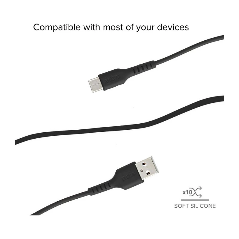 SBS TECABLEMICRO2K 2m USB A Micro-USB B Męski Męski Czarny Kabel USB (TEKabelMICRO2K)