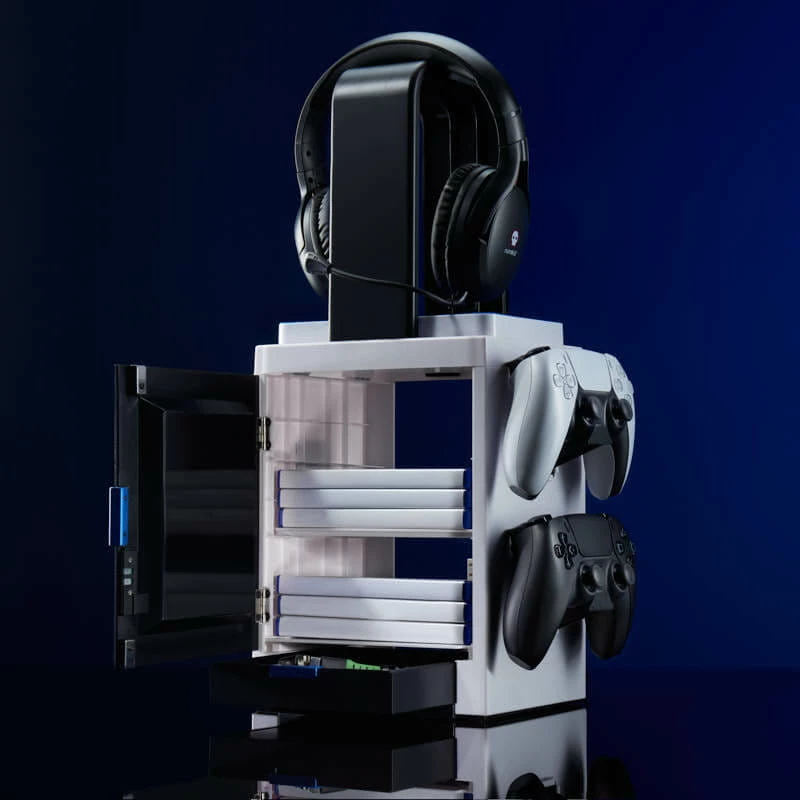 Numskull Games PS5 Inspired Gaming Locker, dyskietka na gry, PlayStation 5, Grau, przewodowy, 1 szt.
