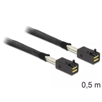 Wewnętrzny kabel SAS Delock – SAS 6Gbit/s – 4x Mini SAS HD (SFF-8643) do 4x Mini SAS HD (SFF-8643) – 50 cm – dla P/N: 62703, 62704