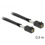 Wewnętrzny kabel SAS Delock – SAS 6Gbit/s – 4x Mini SAS HD (SFF-8643) do 4x Mini SAS HD (SFF-8643) – 50 cm – dla P/N: 62703, 62704