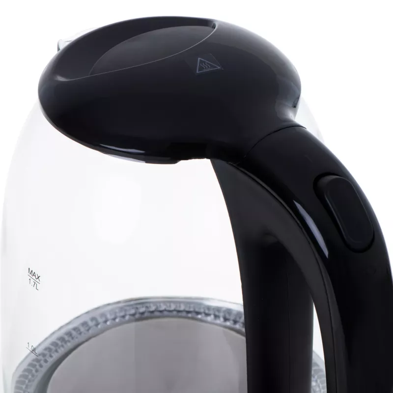 Czajnik Mesko MS 1302b | Elektryczny | 2200 W | 1,7 L | Szklany | Obrotowa podstawa 360° | Czarny