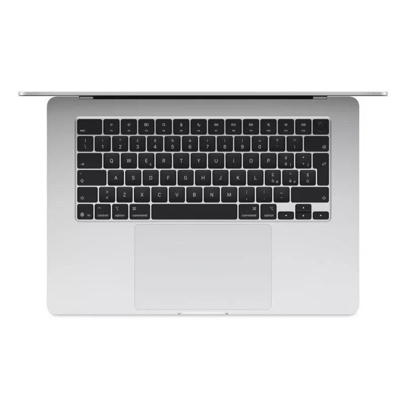MacBook Air 15, Srebrny, M4 (10-rdzeniowy CPU/10-rdzeniowy GPU), 16 GB, 512 GB, Niemiecki, Zasilacz 35 W z dwoma portami USB-C, MW1H3D/A