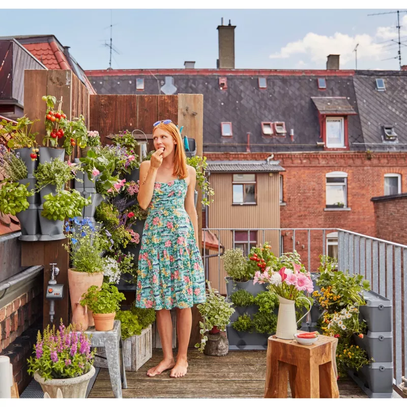 NatureUp Zestaw nawadniający narożny, system kroplujący do podłączenia do kranu