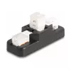 DeLOCK Keystone LSA Set RJ45 RJ11 Cat.6 czarny uchwyt zatrzaskowy