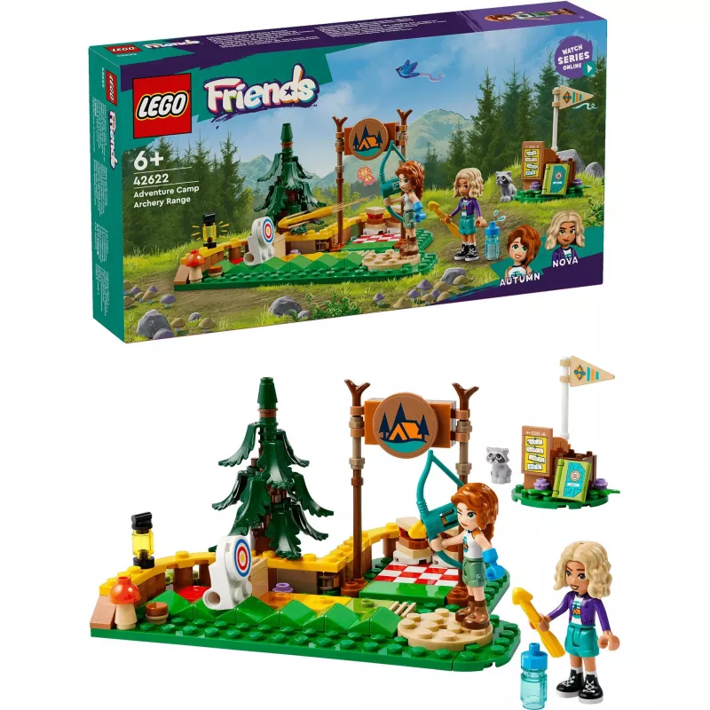 Klocki LEGO Friends Obóz łuczniczy 42622 — 157 elementów, 2 minifigurki, wiek 6+