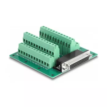 DeLOCK D-Sub HD 44-pinowy żeński do listwy zaciskowej na szynę DIN 84mm x 86mm x 30mm