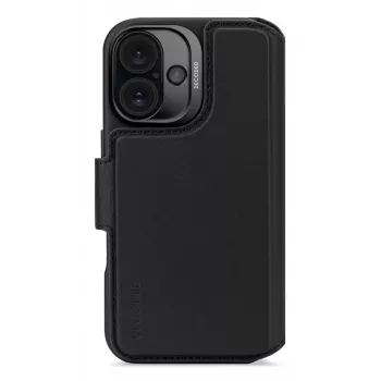 Etui skórzane do iPhone 16, czarne