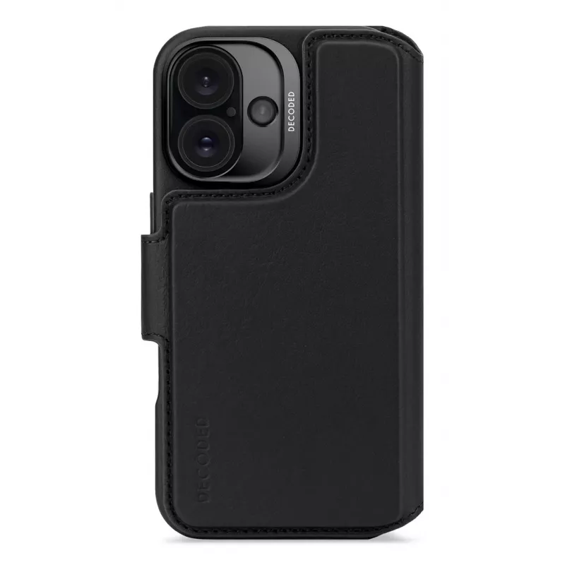 Etui skórzane do iPhone 16, czarne