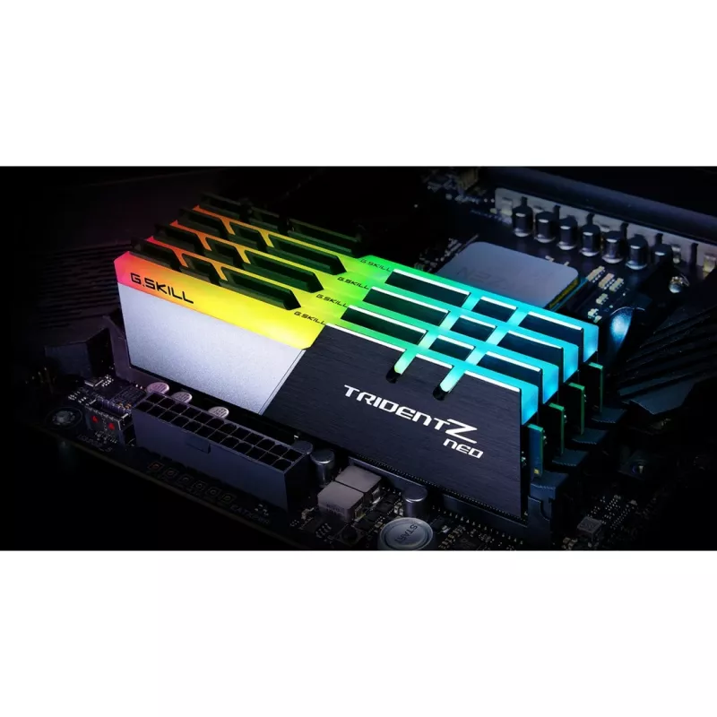 DIMM 32 GB DDR4-3200 (2x 16 GB) Dual-Kit, Arbeitsspeicher schwarz/weiß, F4-3200C16D-32GTZN, Trident Z Neo, INTEL XMP