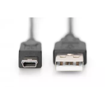 Kabel połączeniowy USB A / miniUSB B M/M 1 m czarny