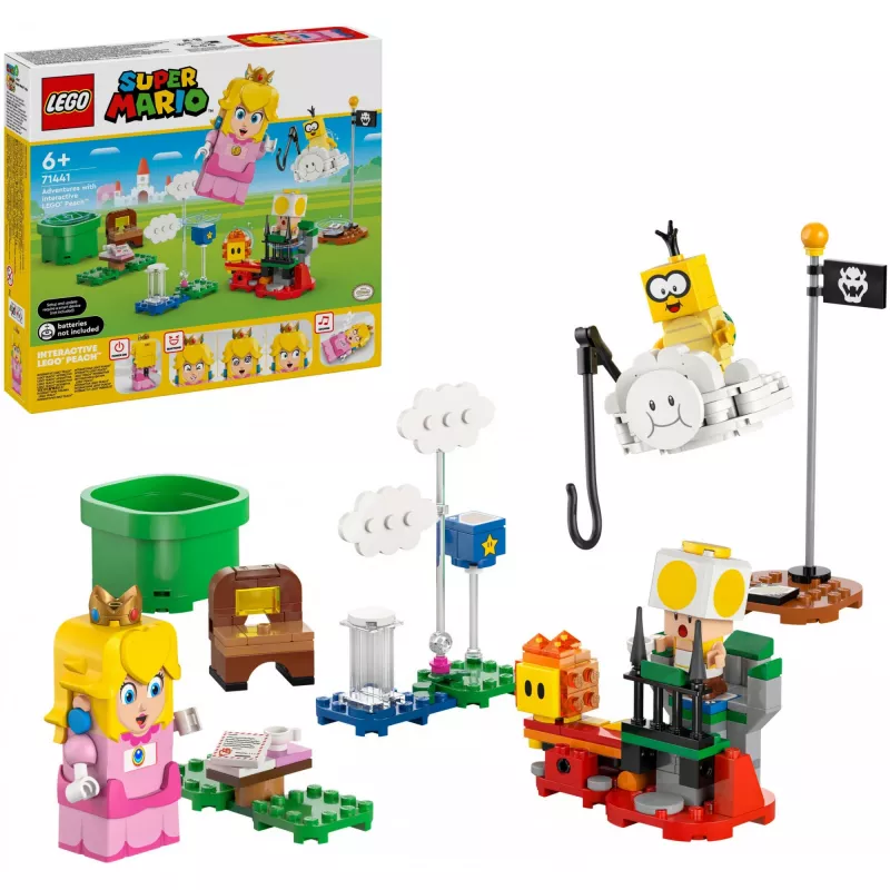 Zestaw konstrukcyjny LEGO 71441 Super Mario Interaktywna figurka LEGO Peach, kompatybilny z systemem LEGO