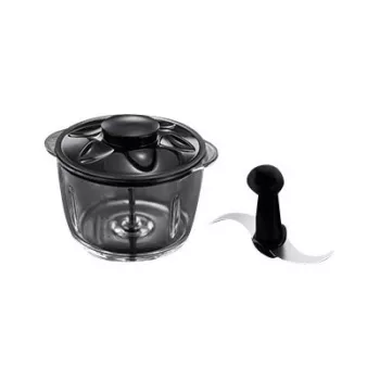 Elektryczny siekacz do żywności Russell Hobbs 24660-56 — szklana misa 1 L, 200 W, czerwony