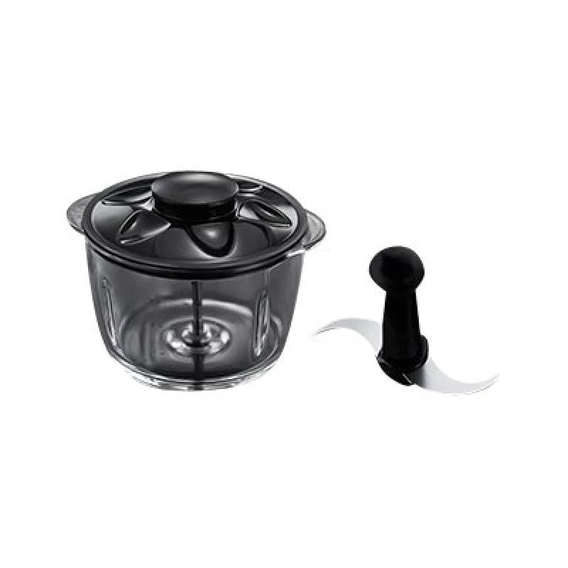Elektryczny siekacz do żywności Russell Hobbs 24660-56 — szklana misa 1 L, 200 W, czerwony