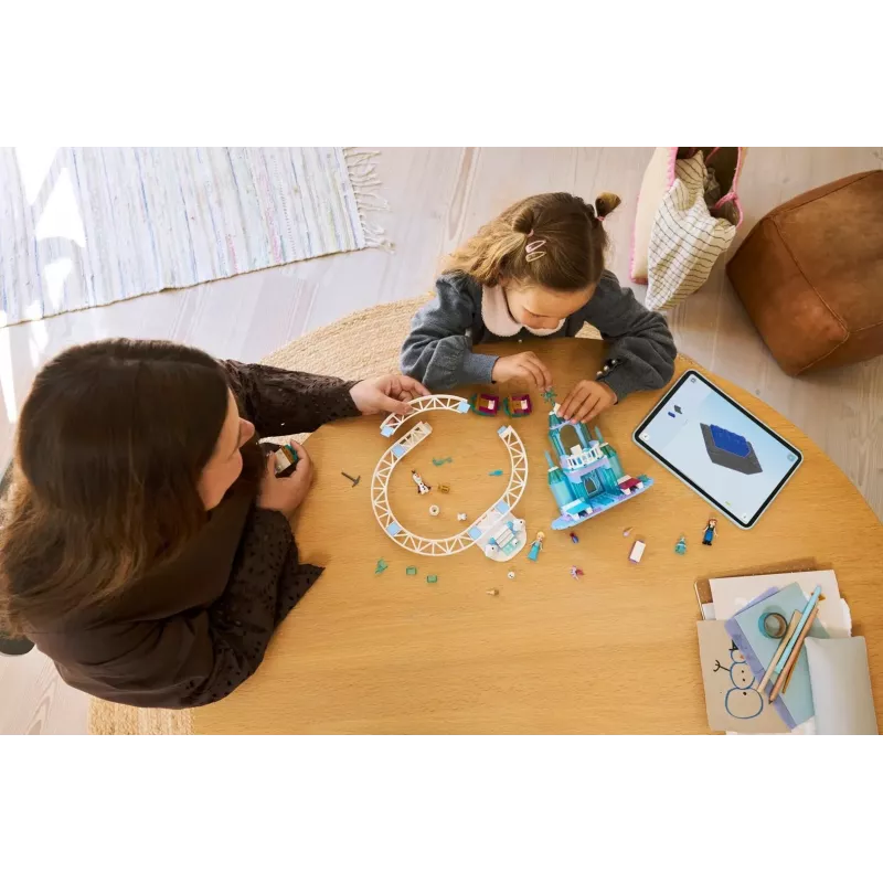LEGO DISNEY 43281 Lodowy Zamek Elsy i Przygoda na Śnieżnym Torze