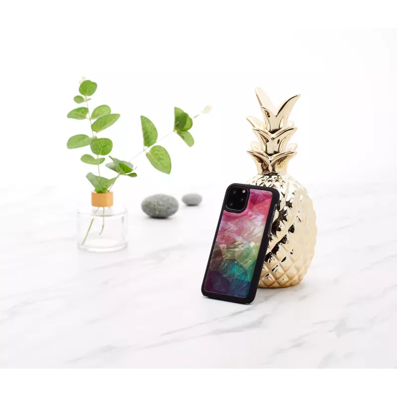 Etui ochronne na smartfona iKins do iPhone 11 Pro z motywem kwiatów wodnych, czarne