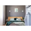 Activejet Classic pojedyncza lampa ścienna - IRMA nikiel E27 do salonu
