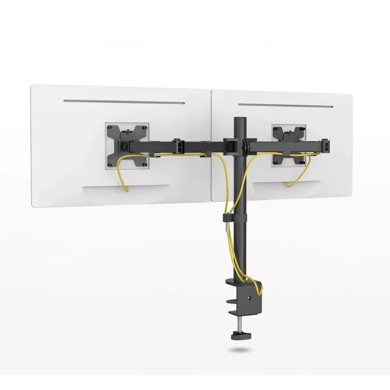 Dual monitor desk mount MONTIS Dual Monitor Mount Everest MT015, 13–27 inch, 2 arms, max 16 kg, VESA 75x75–100x100, Czarny