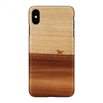 Etui na telefon man and wood dla iPhone XS Max — czarne ochronne etui