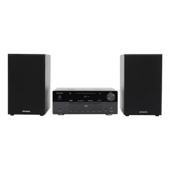 Domowy wieża audio Aiwa MSBTU-550 — 50 W RMS, Bluetooth 10 m, FM, wyświetlacz LED, RCA, czarny
