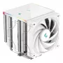 Chłodzenie powietrzne DeepCool AK620 Digital SE biały — dwa wentylatory 120 mm, 6 ciepłowodów, PWM, obsługa LGA 1700, wbudowany wyświetlacz