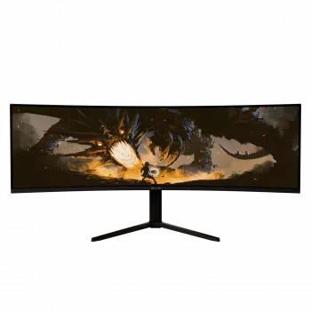 49-calowy zakrzywiony monitor LED Arozzi Nova — 5120 x 1440 Dual QHD, panel VA, 4 ms, koncentrator USB, VESA