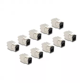 DeLOCK 88118 moduł Keystone płaski czarny RJ-45 10 szt.