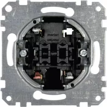 Przełącznik obrotowy Merten MEG3115-0000 1P metaliczny, 250 V AC, 10 A