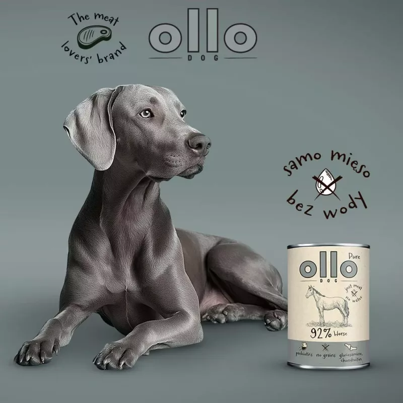 OLLO Pure Horse - mokra karma dla psa - 400g