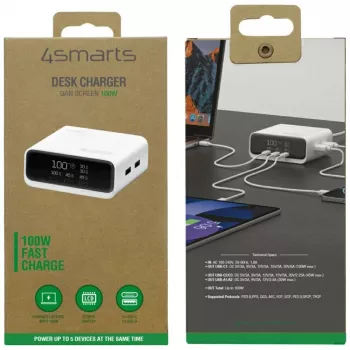 Stacja ładująca Deck 100W GaN 3xUSB-C +2xUSB