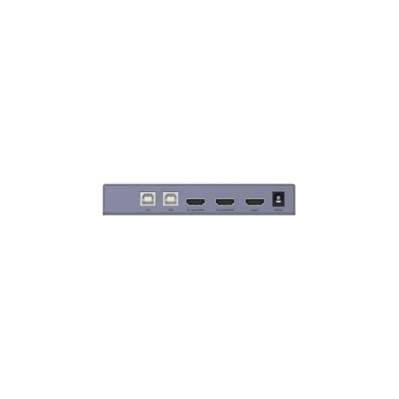 Przełącznik KVM Unitek V307A USB HDMI 2-portowy 4K Ultra HD 3840x2160@60Hz HDCP 2.2, obudowa metalowa, szary