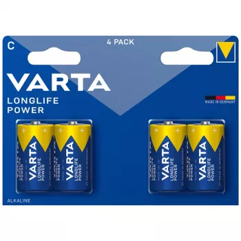 Bateria Varta Longlife Power Baby C 1,5V – pierwotna bateria cynkowo-węglowa, pojedyncze opakowanie