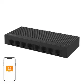 8-portowy przełącznik LAN IMOU SF108C 100 Mb/s — niezarządzalny 8x portów Ethernet 100 Mbps