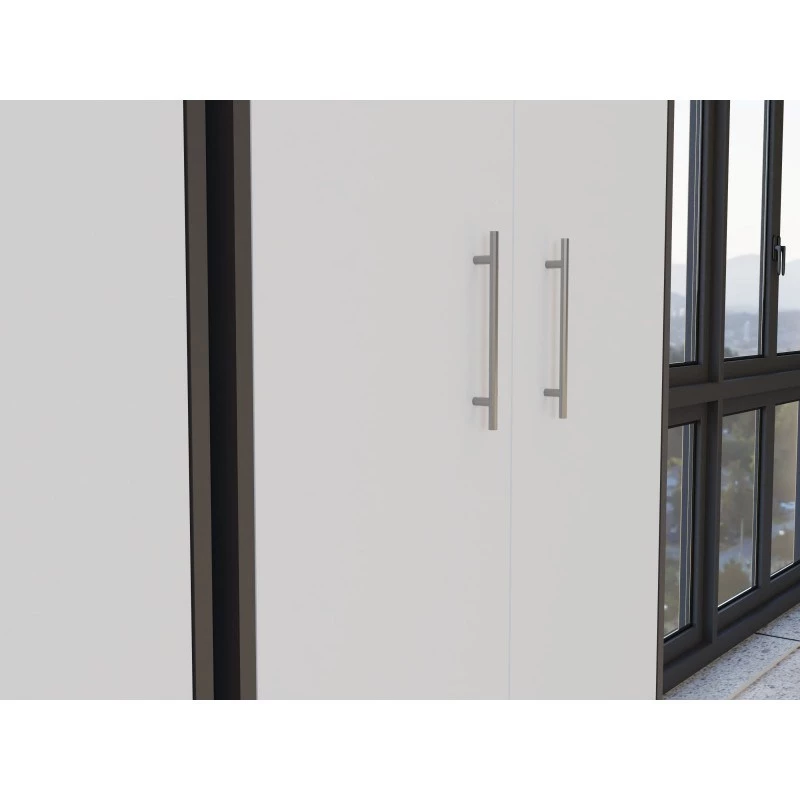 OLIV 2D CLOSED SHELVING UNIT, ANTHRACITE/Biały SET