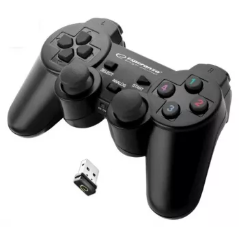 Kontroler do gier Esperanza EGG108K Czarny USB 2.0 Gamepad Analogowy / Cyfrowy PC, Playstation 3