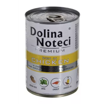 Mokra karma dla psa Dolina Noteci Premium Adult Beef Chicken Pork 400 g, bezglutenowa, bez konserwantów