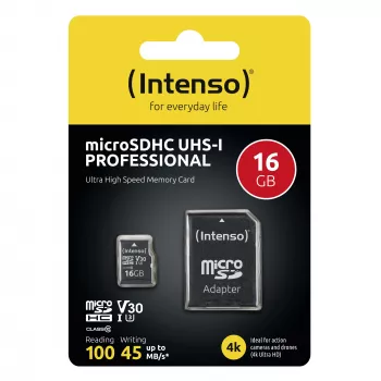 Karta pamięci microSDHC 16 GB Class 10 z adapterem 3433470 Intenso
