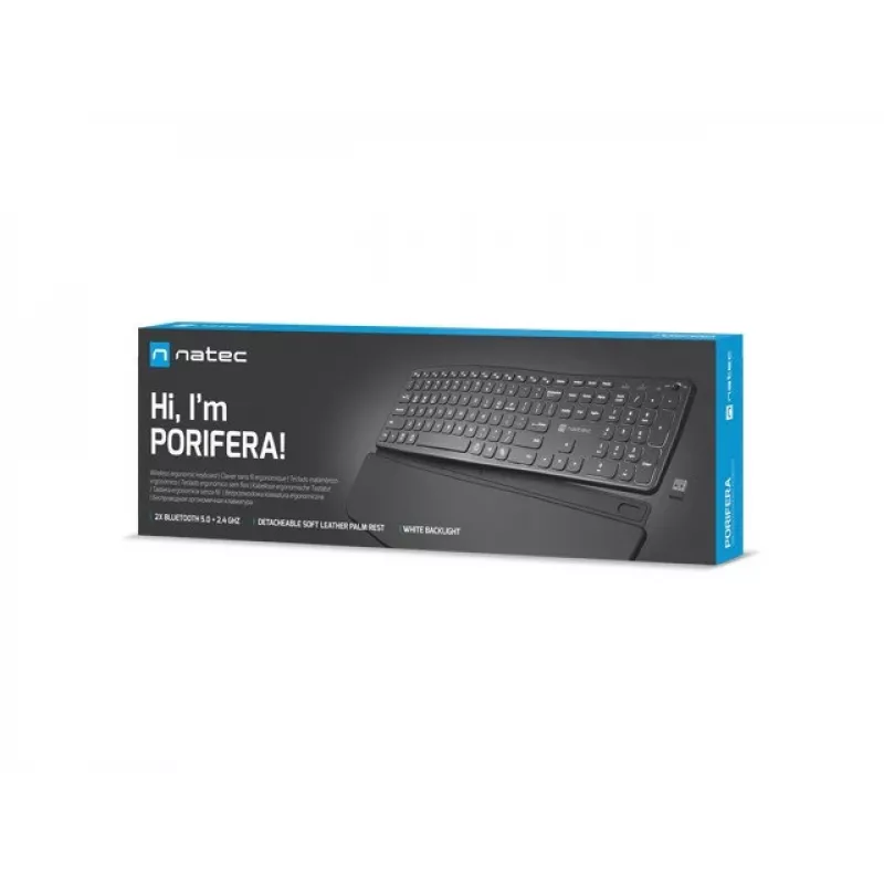 Klawiatura NATEC PORIFERA do domu/biura Bluetooth QWERTY US International Czarny