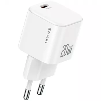 Ładowarka usams USA001627 20W 1×USB‑C z kablem USB‑C — szybka ładowarka do telefonów i tabletów