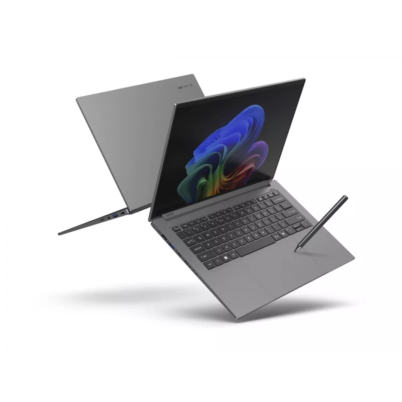 Laptop Acer Swift X 14 AI SFX14-61G — AMD Ryzen AI 9 365 2 GHz, GeForce RTX 5070, 32 GB RAM, 1,024 TB NVMe SSD (2× QLC), 14,5 cala, zawias 180°, Windows 11 Home