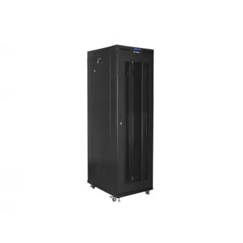 WOLNOSTOJĄCA SZAFA RACK 19 inch 42U 800X800 CZARNA PERFOROWANA DRZWI LCD LANBERG (PŁASKI PAKOWANIE)