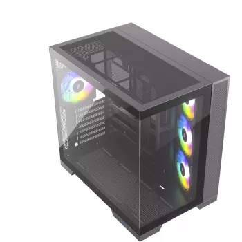 Obudowa PC Silentware View A-RGB Czarny VIEWCzarny — średnia wieża z oświetleniem A-RGB