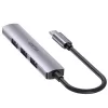 Hub USB-C Unitek H1208B — 1x USB-A 5 Gb/s, 3x USB-A 2.0, host USB-C, obudowa aluminiowa, kabel 0,20 m