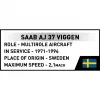Zestaw konstrukcyjny Cobi Blocks Saab AJ 37 Viggen 881 elementów