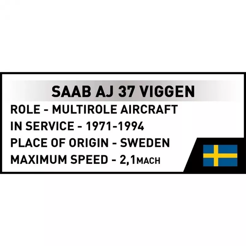 Zestaw konstrukcyjny Cobi Blocks Saab AJ 37 Viggen 881 elementów