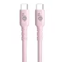 Kabel USB C - USB C 60W żelowy 1m różowy