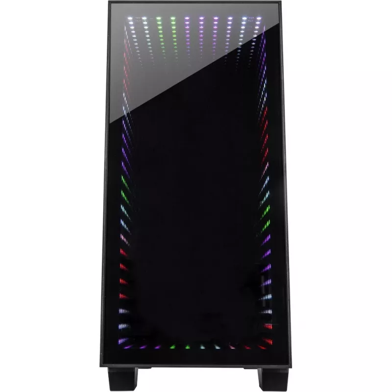 Obudowa INTER-TECH X-608 INFINITY MICRO, microATX, RGB, frontowy i boczny panel z hartowanego szkła, bez zasilacza