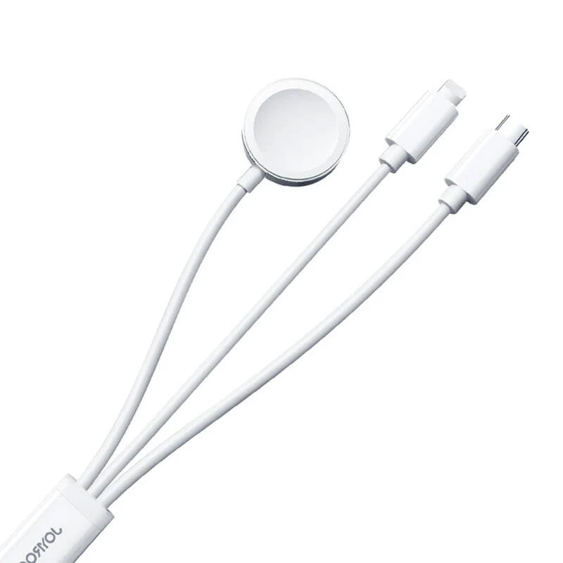 Magnetyczna ładowarka Joyroom S-IW008 Lightning USB-C 5V 1,2 m biały kabel