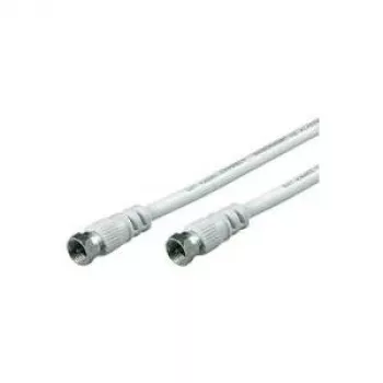 Wentronic Goobay Kabel przyłączeniowy SAT, 100% ekranowany, biały, 0,5 m - wtyk F wtyk F (60724)