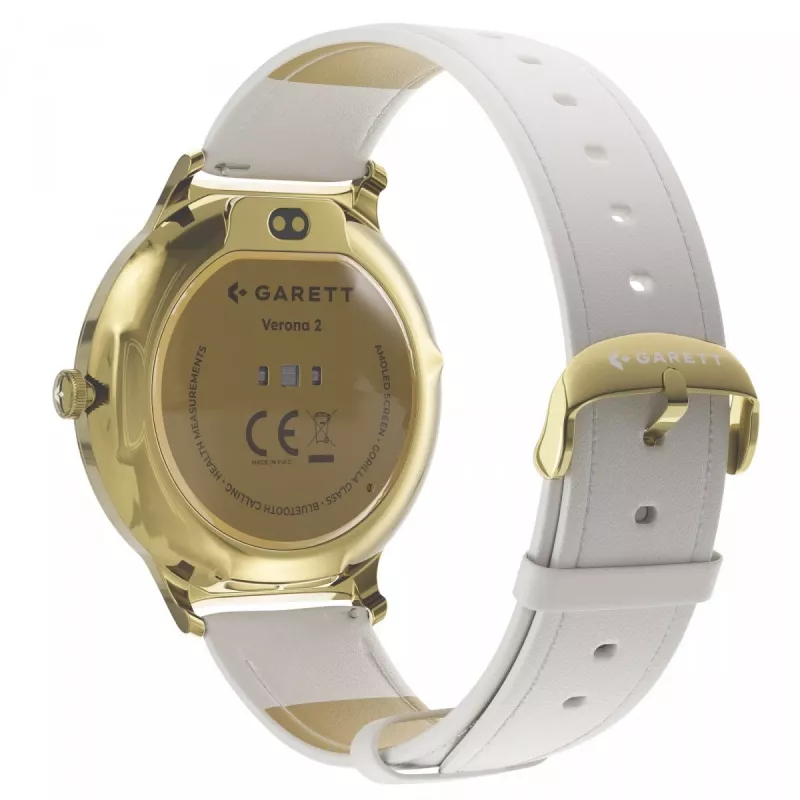 Smartwatch Garett Verona 2 Gold Mesh z Bluetooth i monitorem tętna