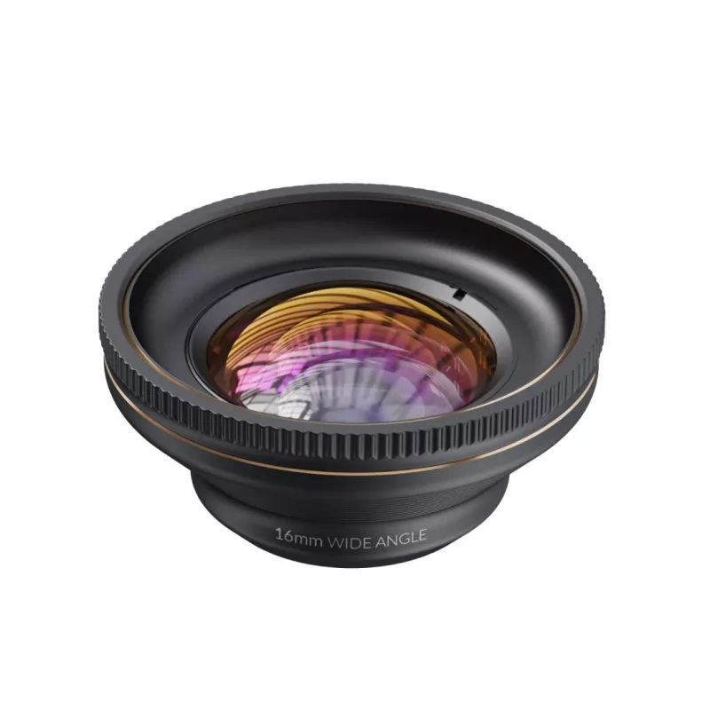 Obiektyw fotograficzny ShiftCam LU-WD-016-23-EF szerokokątny 16 mm czarny i złoty